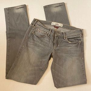 Hollister Gray Distressed Jeans Womens 5 Regular
